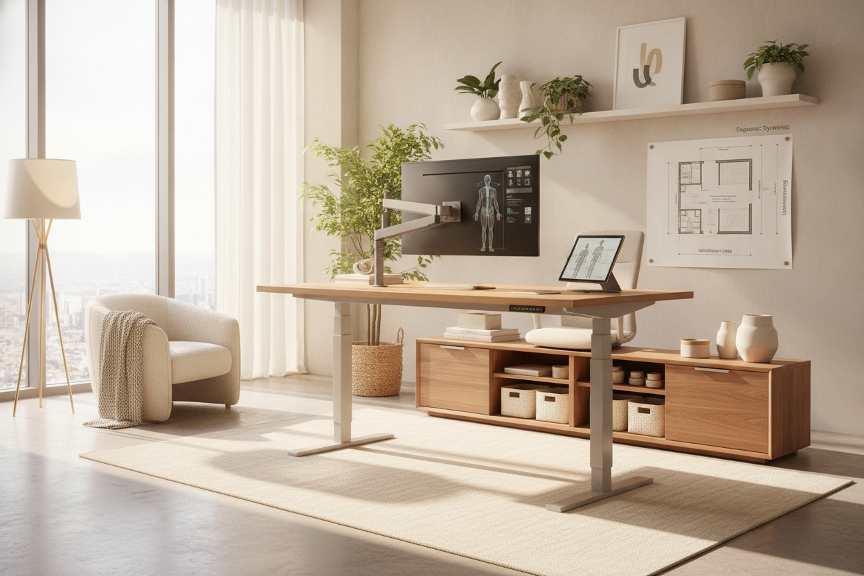 Standing Desk Study and Planning Guide: Ergonomic Dynamics, Workspace Sizing, and Storage Integration