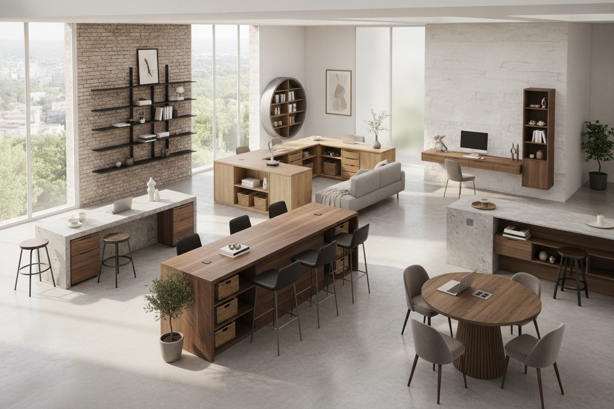 9 Counter Height Desk Ideas: Layout Archetypes, Sizing Clearance, and Workspace Storage Integration
