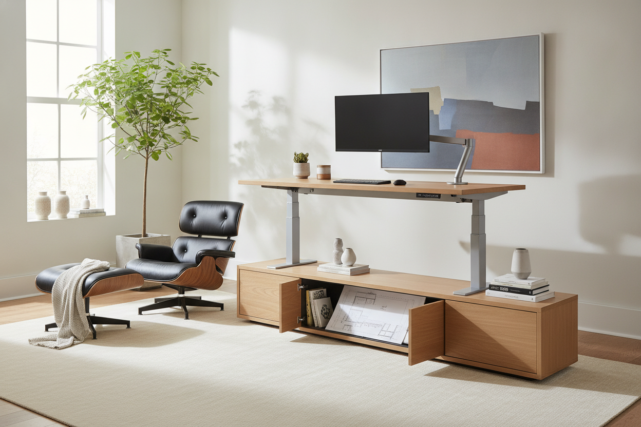 The 3-Stage Standing Desk Architectural Guide: Telescoping Mechanics, Height Versatility, and Workspace Storage Integration
