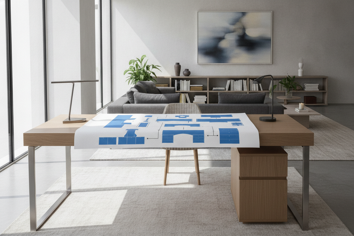 The Desk Design Planning Blueprint: Workstation Silhouettes, Surface Geometries, and Storage Integration