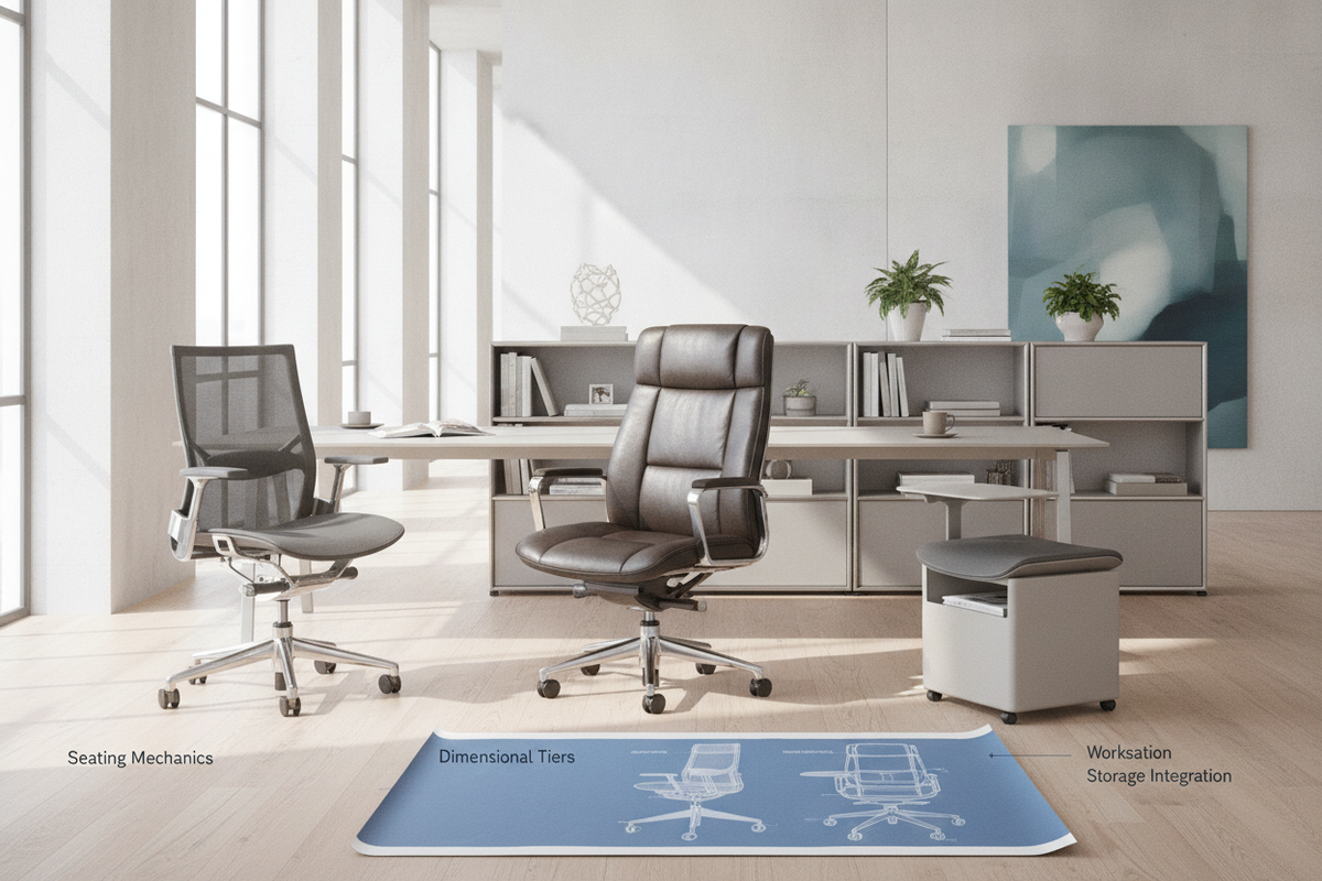 The Best Office Seats Guide: Seating Mechanics, Dimensional Tiers, and Workstation Storage Integration
