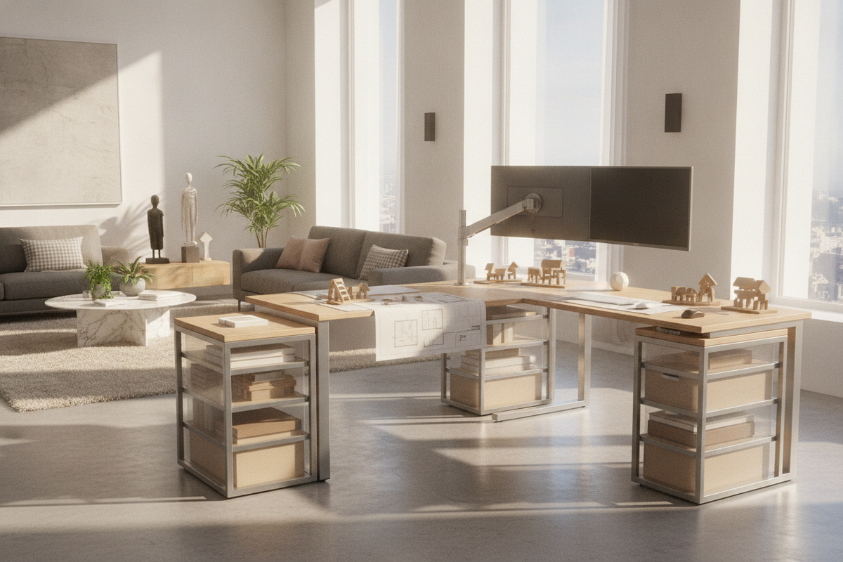 The Strategic Modular Standing Desk Blueprint: Reconfigurable Geometries, Storage Attachment Systems, and Dynamic Layout Planning