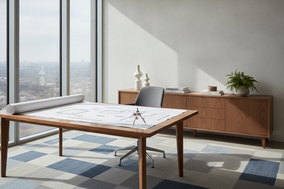 Space Between Desk and Credenza Planning Blueprint: Spatial Clearances, Office Credenza Dimensions, Seating Envelopes, and Storage Layouts