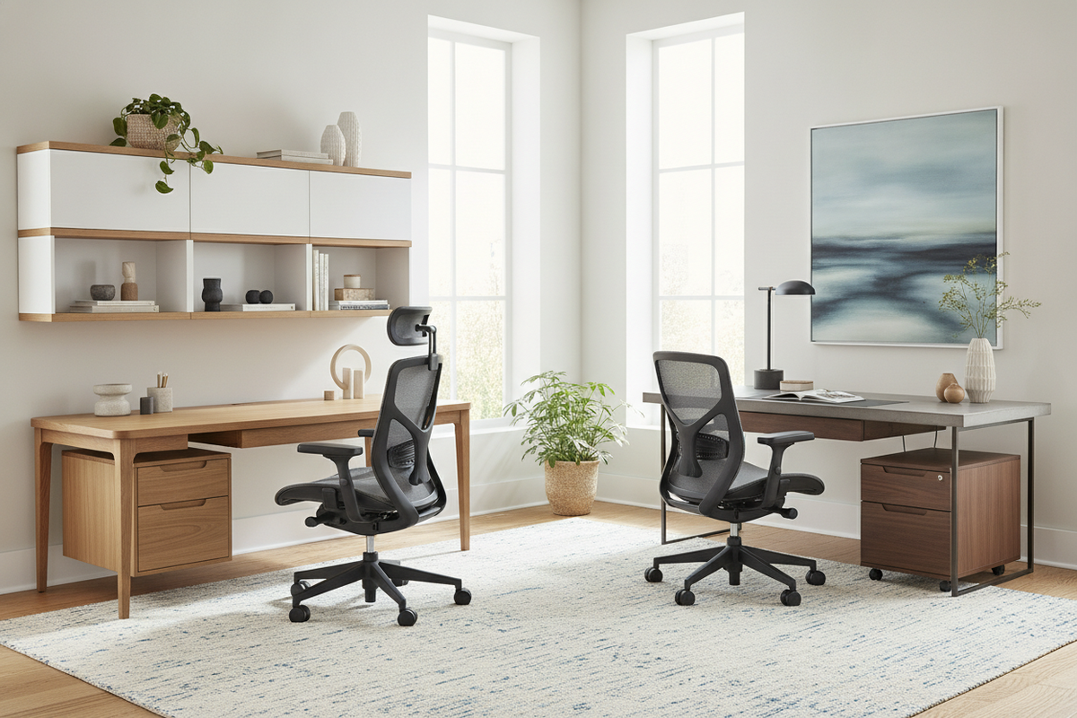 Ergonomic Chairs and Desks Guide: Workstation Pairing, Spatial Clearance Geometry, Material Craft, and Integrated Storage