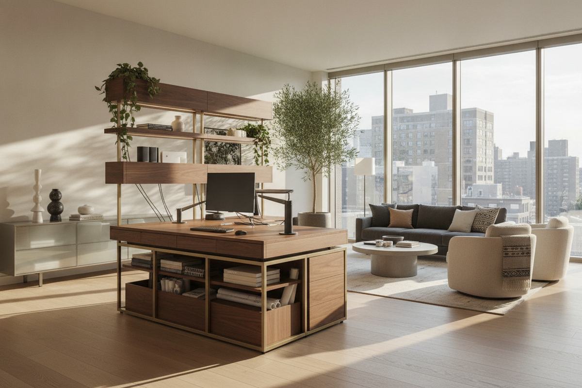 Deep Desks Blueprint: Dimensional Depth Categories, Multi-Tier Reach Geometry, Storage Architecture, and Room Layouts