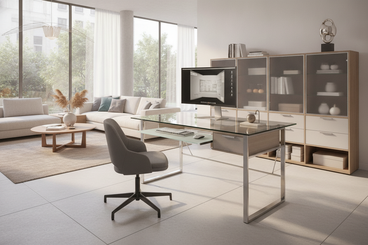 Glass Computer Desk with Keyboard Tray: Spatial Blueprint, Surface Mechanics, Ergonomic Alignment, and Storage Synergy