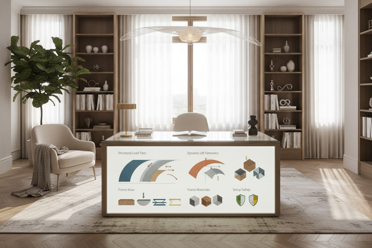 Desk Weight Capacity Blueprint: Structural Load Tiers, Dynamic Lift Dynamics, Frame Materials, and Setup Safety