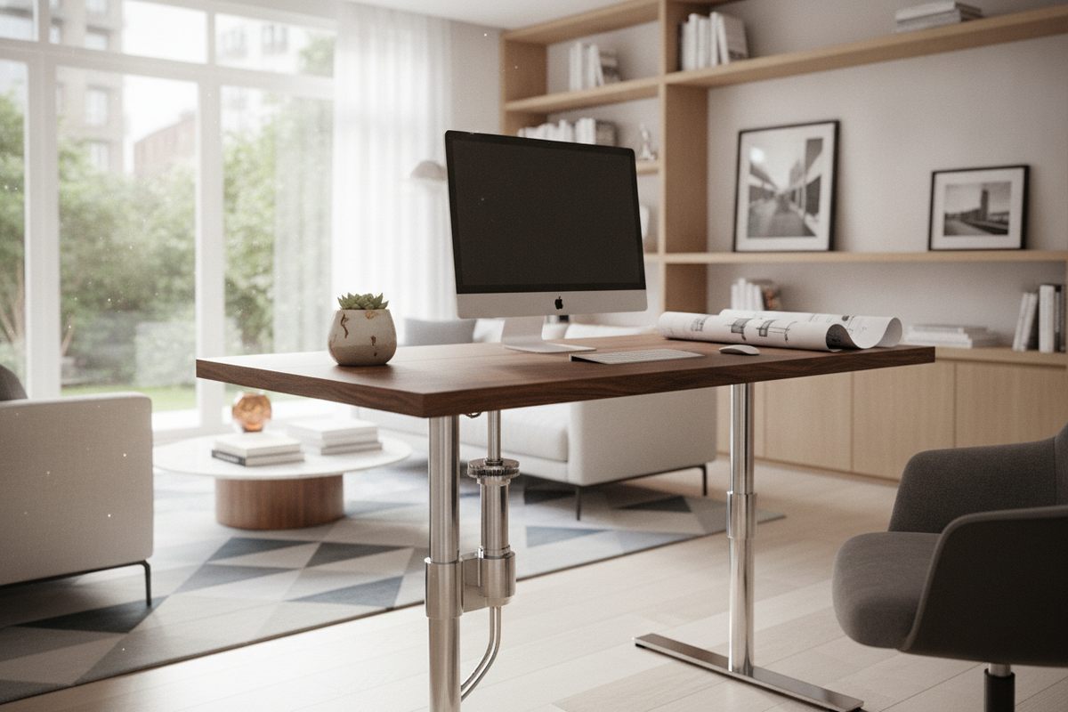 Hydraulic Computer Table Guide: Mechanism Selection, Spatial Dimensions, and Home Workspace Integration