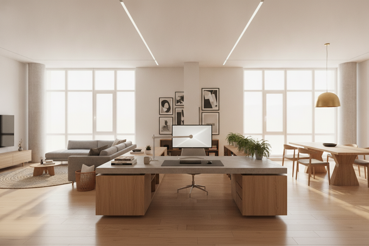 L-Shaped Desk Not Against Wall: Open Layout Architectures, Room Zoning, and Floating Setup Guide