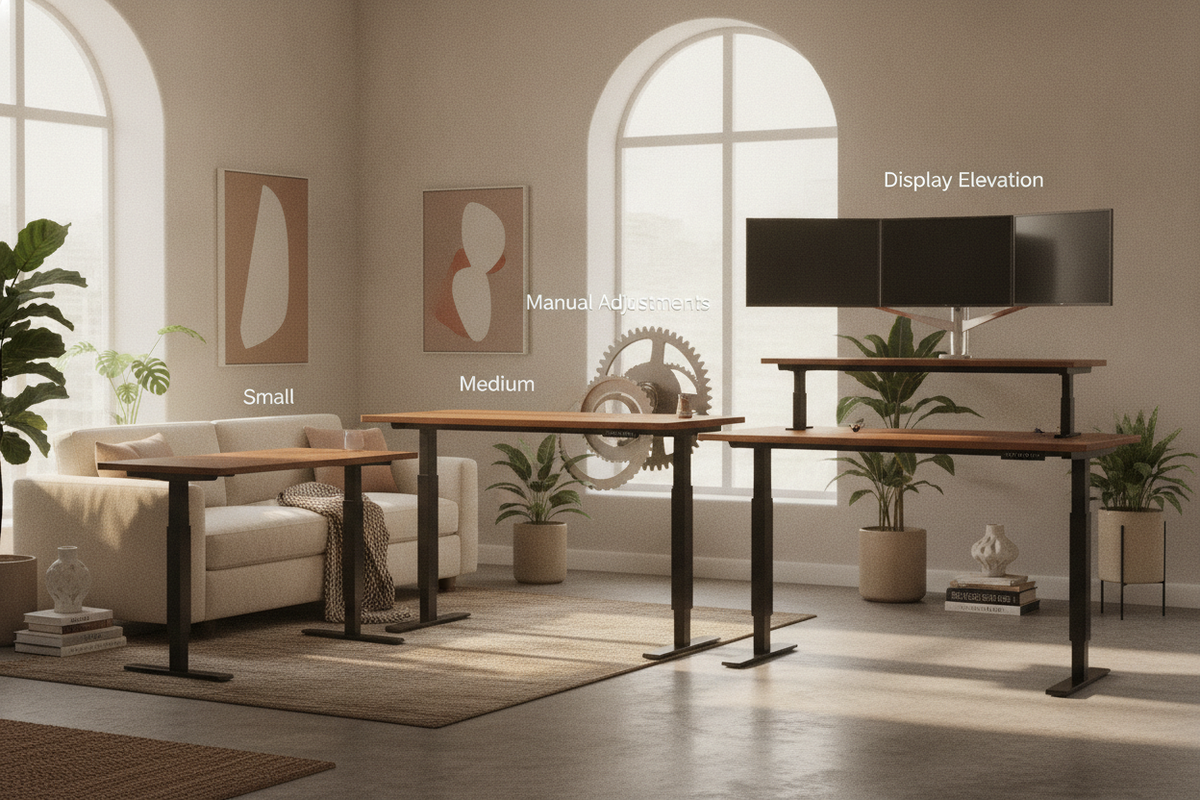 Standing Desk Target Guide: Sizing Categories, Manual Adjustments, and Display Elevation