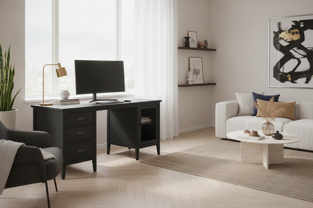 Black Desk from IKEA Guide: Finishes, Sizing, and Storage Layouts