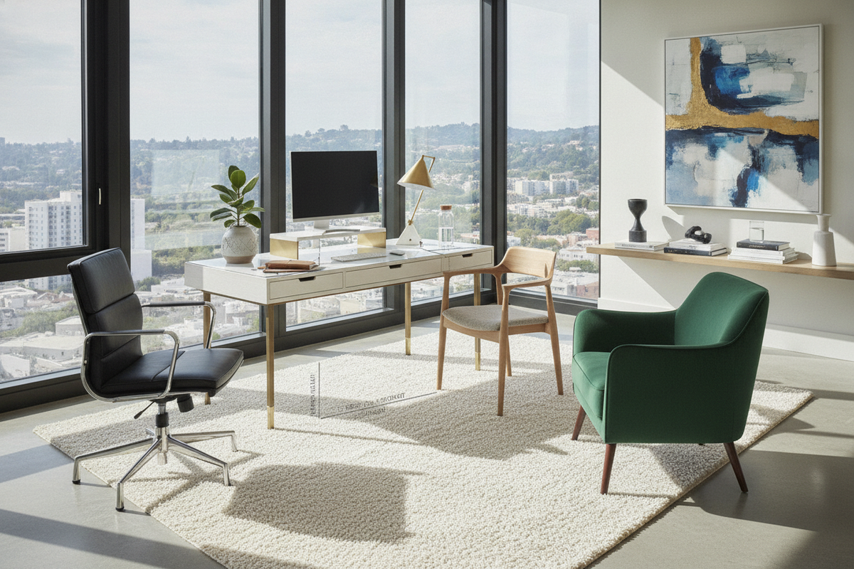 Desk Armchairs Guide: Proportions, Desk Clearance, and Workspace Styling