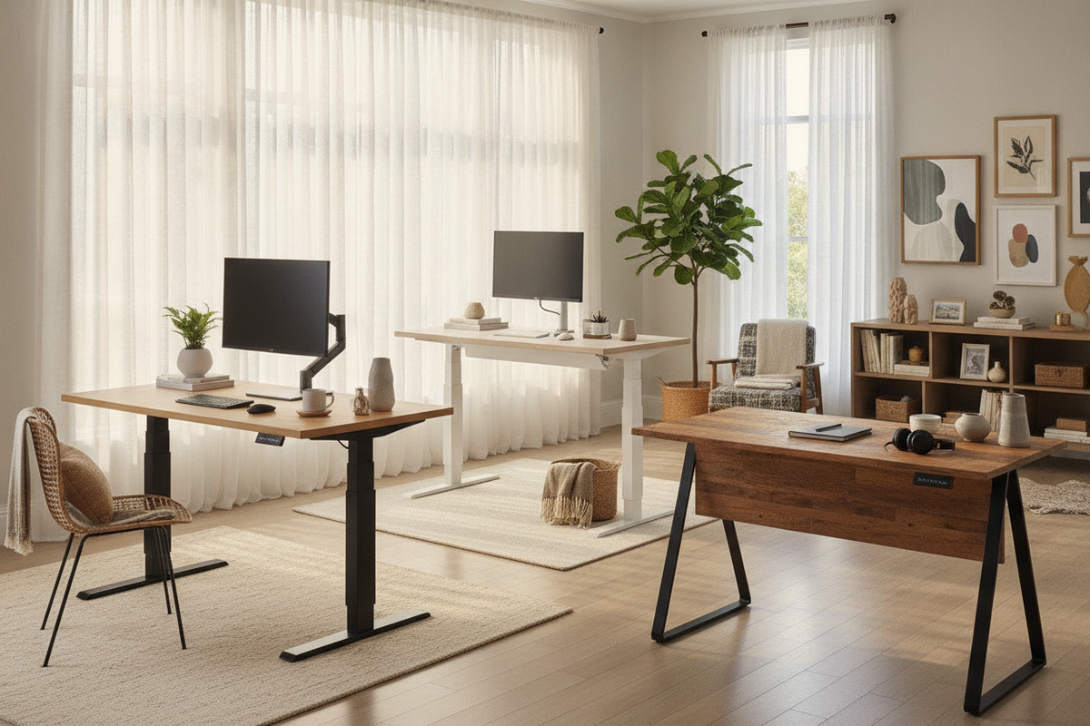 Beautiful Sit Stand Desk Ideas for Home Workspaces