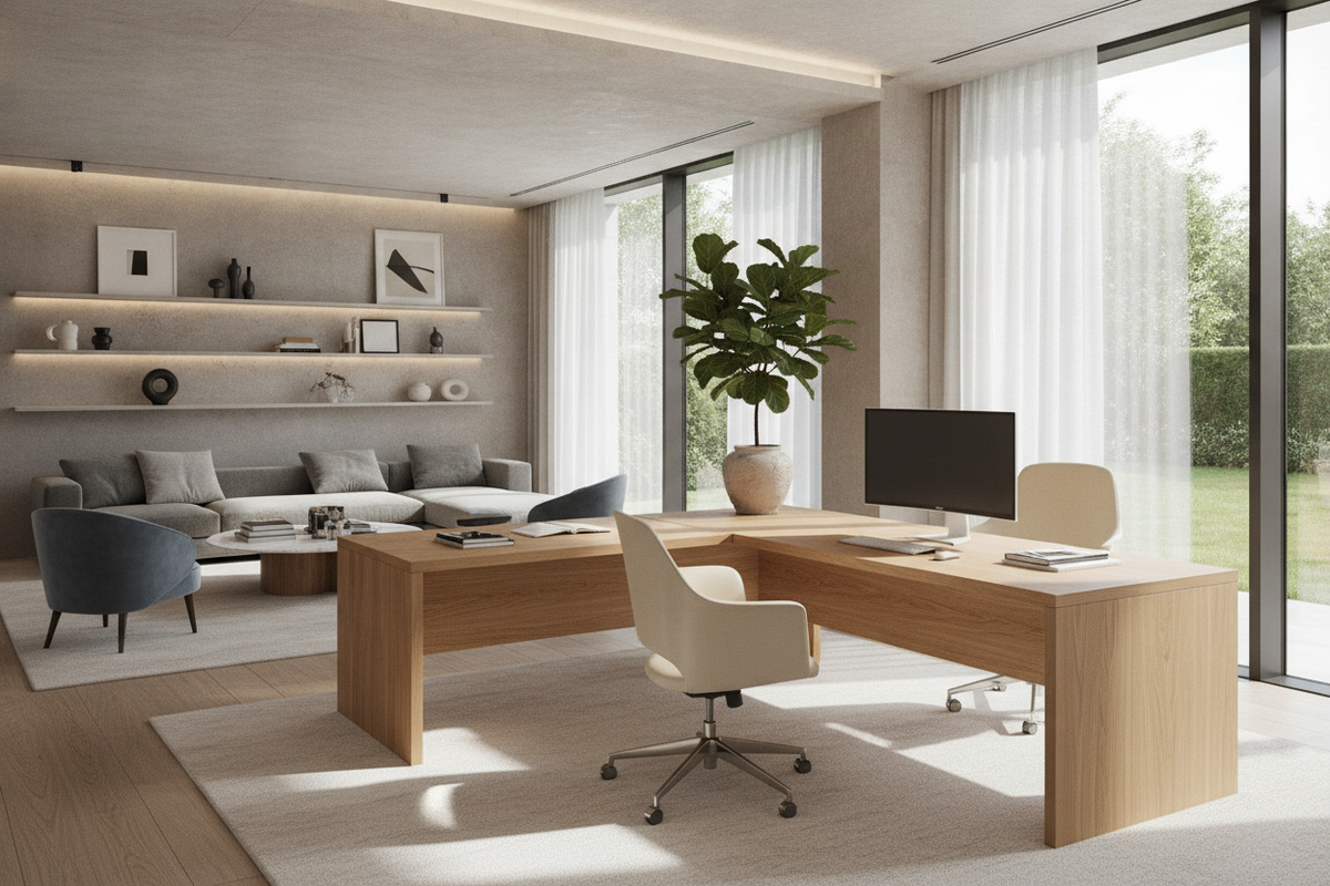 Right Hand L-Shaped Desk Sizing and Layout Guide