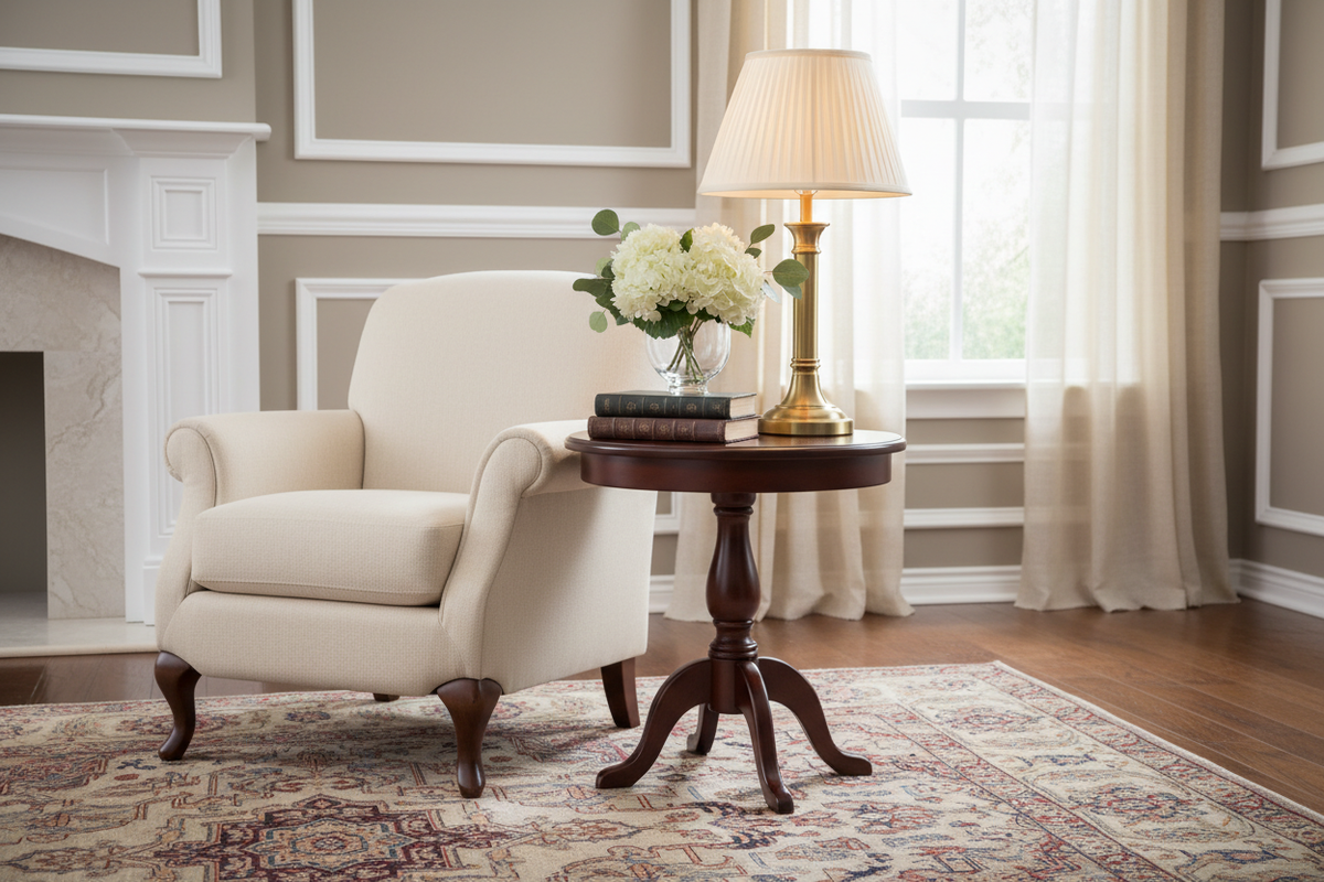 How a Traditional Round End Table Adds Timeless Charm to Any Room