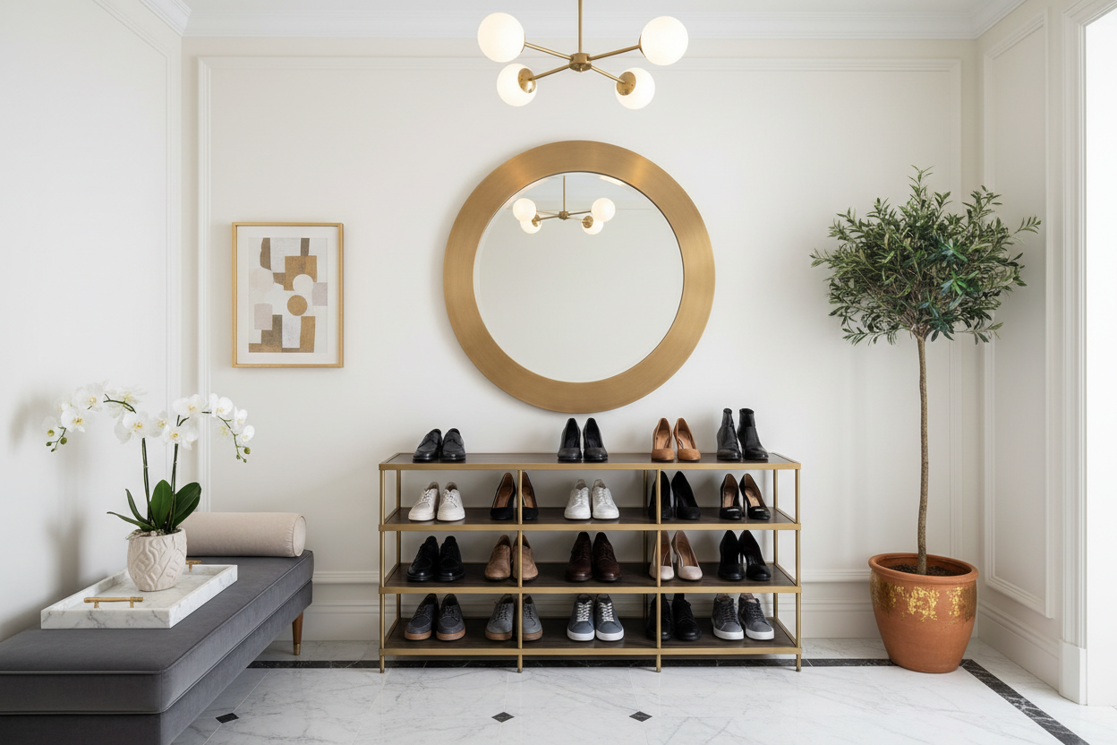 How to Style Your Front Hall Shoe Rack for a Luxury Look