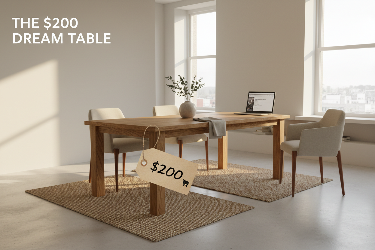I Spent $200 on a Wooden Table and Learned Everything About Finding the Best Deal