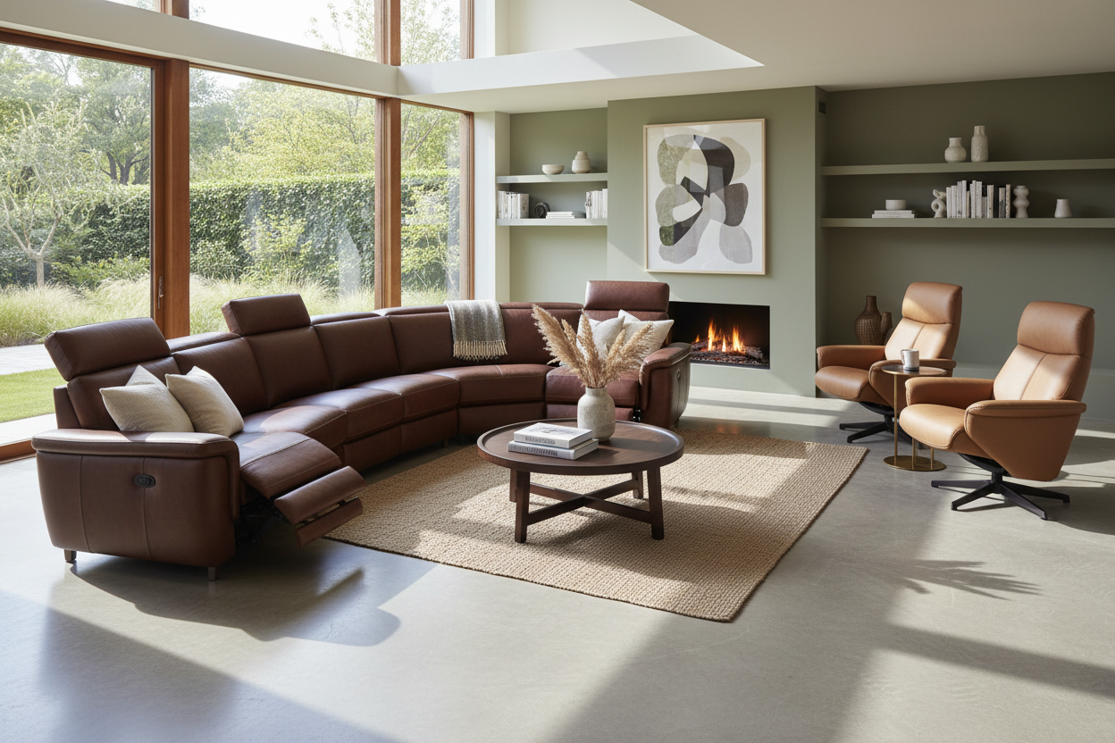 Mastering the Leather Reclining Sectional: A Designer’s Guide