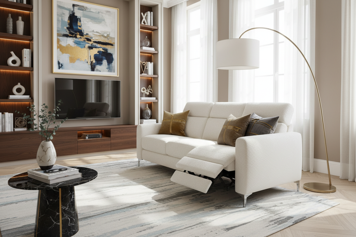 How to Style a Pretty Recliner Sofa for a Luxury Look