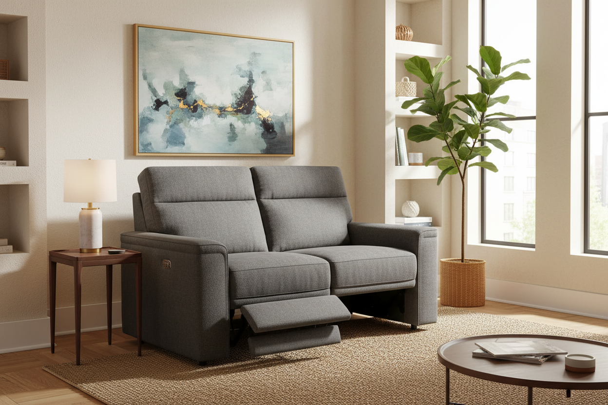 Fitting a 60 Reclining Loveseat Into Small Rooms Perfectly