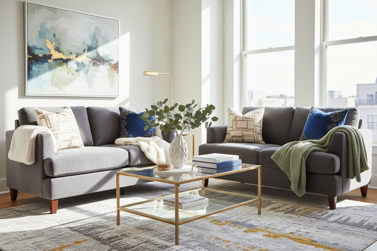 How to Style an Inexpensive Loveseat for a Luxury Look