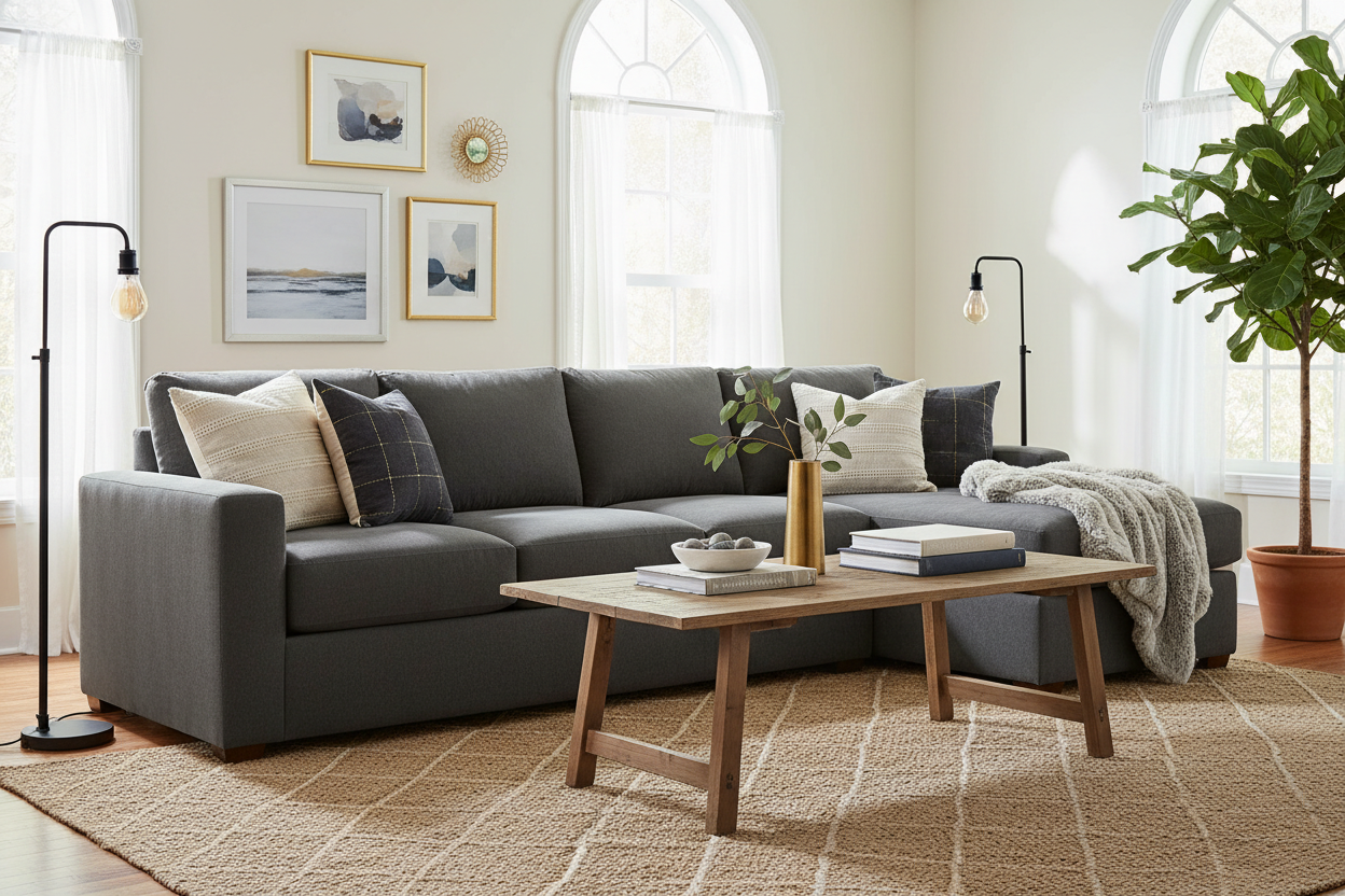 How to Make a Cheap Couch for Living Room Look High-End