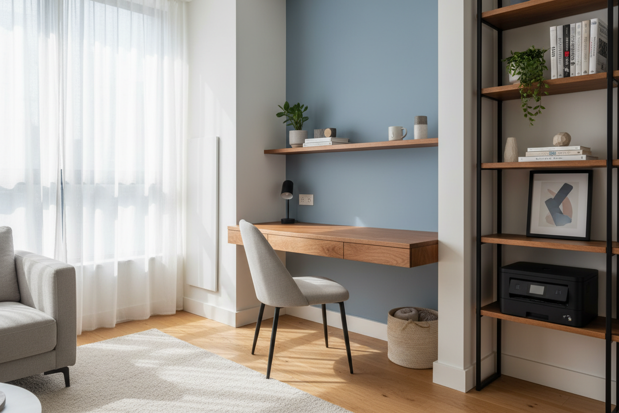 Carving Out a Stylish Home Office in a Small Apartment