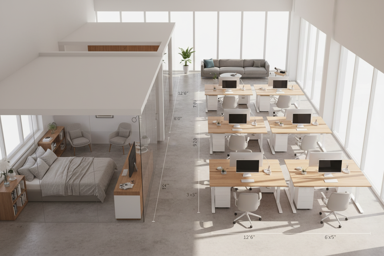 Mastering the Office Plan Layout With Dimension for Flow