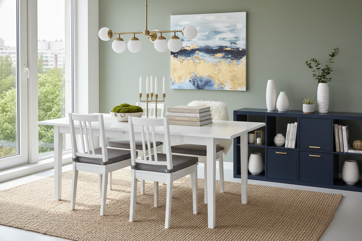 Styling a White Dining Table and Chairs IKEA for a High-End Look