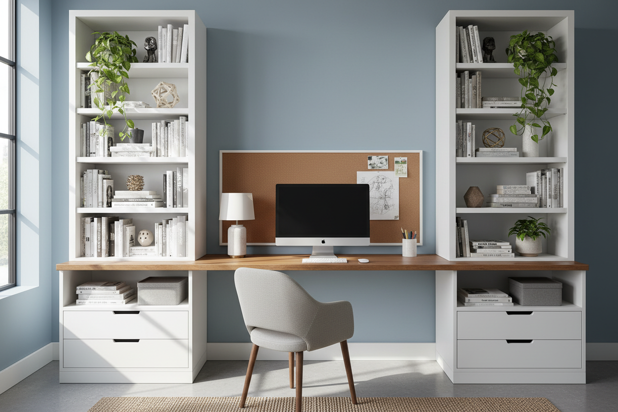Elevate Your Space With This Bookcase Desk Ikea Hack