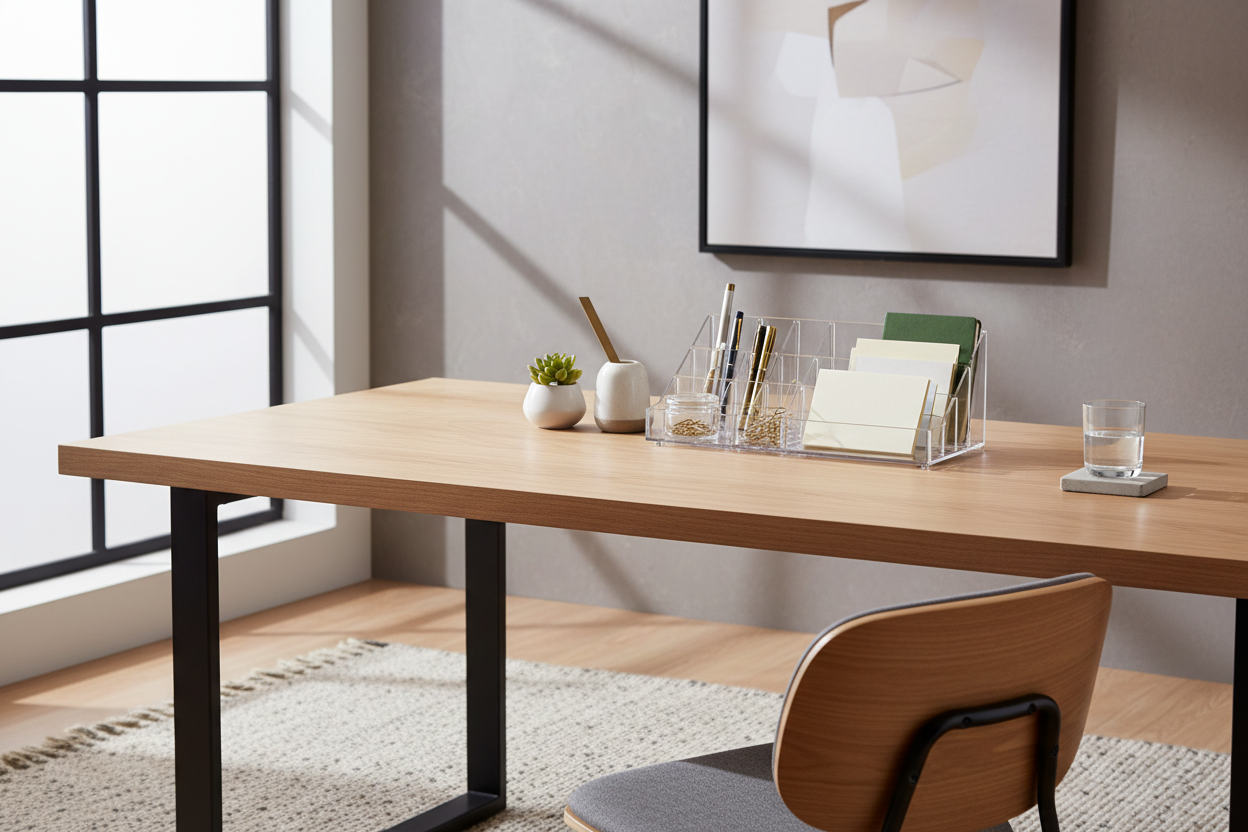 How to Style a Plastic Desk Organizer for a High-End Look