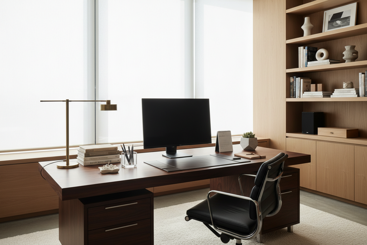 Designing an Organized Study Desk for a Luxury Aesthetic