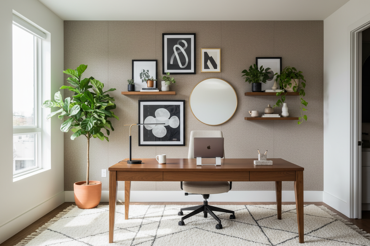Elevate Your Workspace With Strategic Desk Wall Decoration