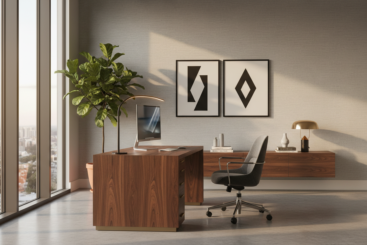Curating an Aesthetic Office Background That Commands Respect