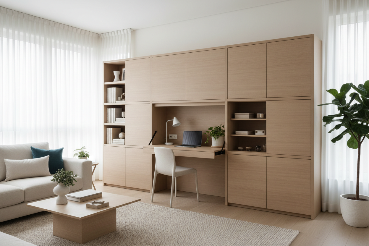 Designing a Living Room Office That Disappears After 5 PM