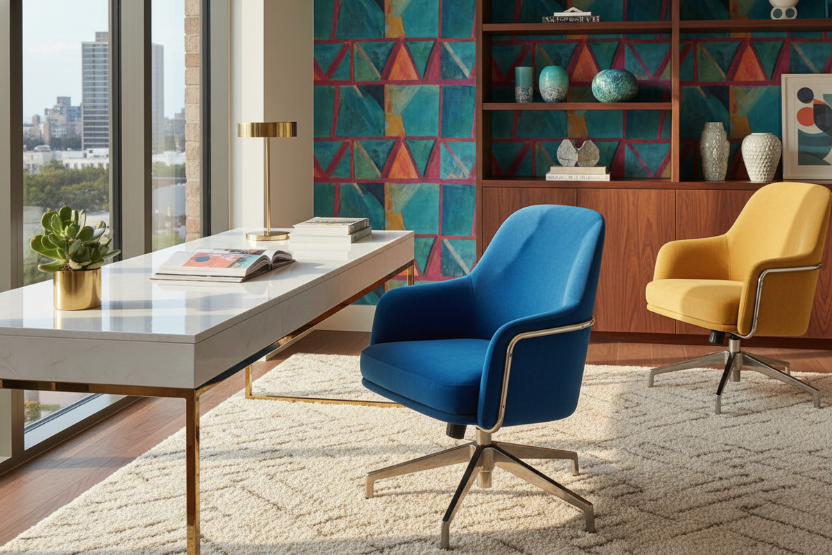 How to Style a Colorful Desk Chair for a Luxury Look