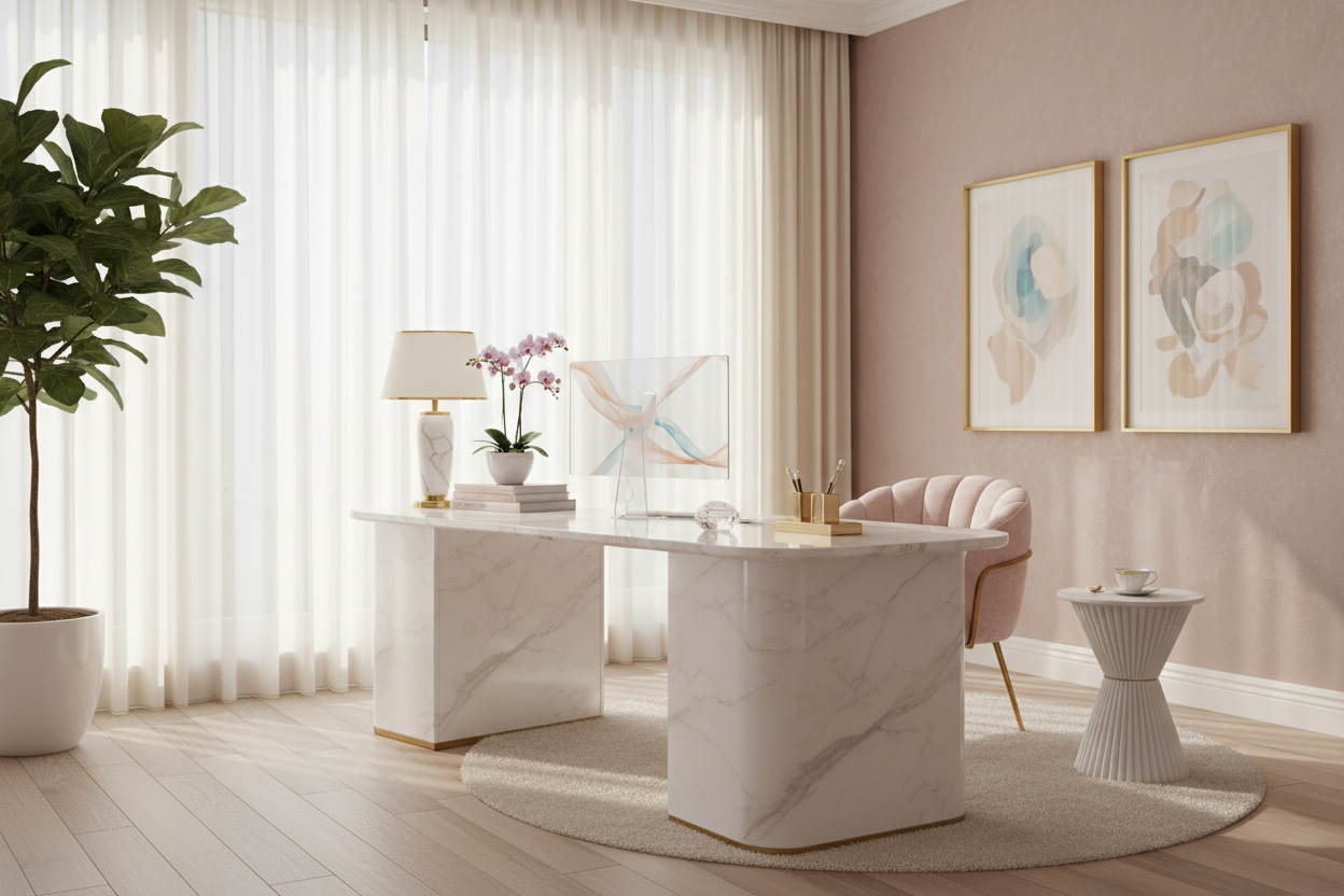 How to Style a Fancy Desk for a Luxury Home Office