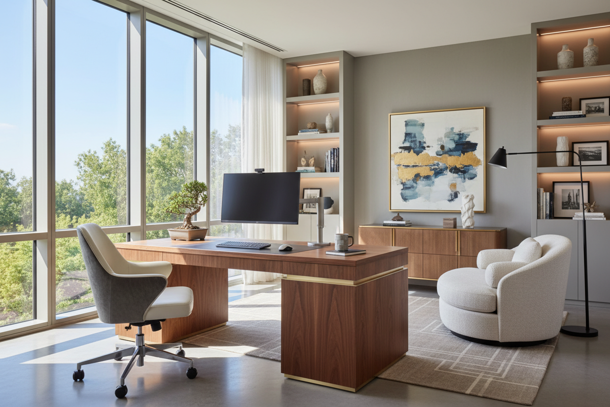 Work From Home Interiors: Designing for Focus and Luxury