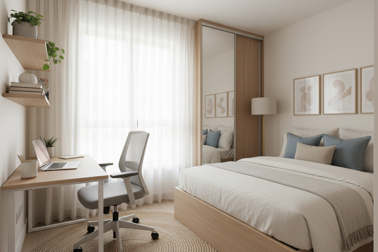 Designing a Seamless Home Office in a Small Bedroom