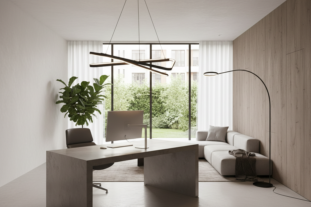 How to Style a Modern Office Light Fixture for High-End Impact