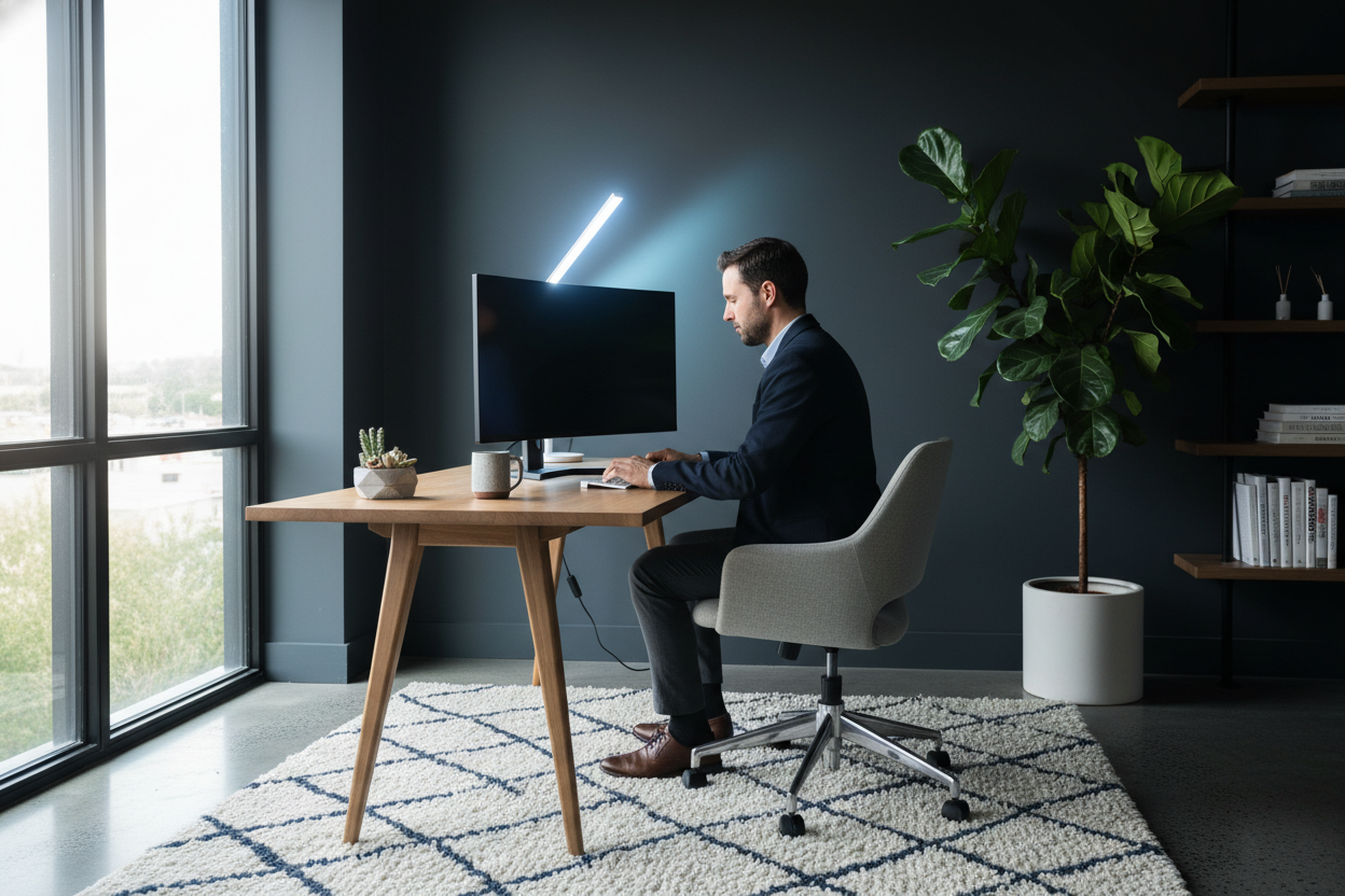 The Lighting Mistake Ruining Your Home Office Aesthetic