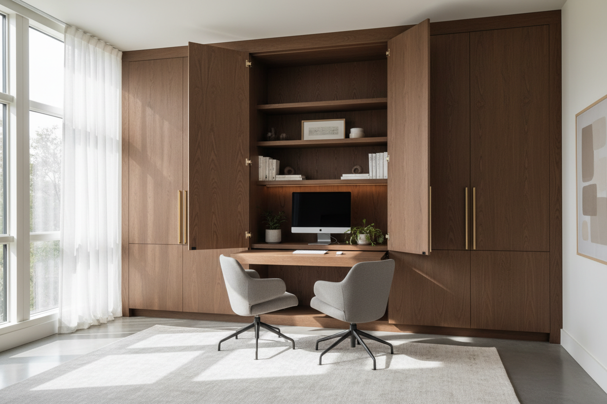 Cabinet Desk Magic: How to Hide Your Office in Plain Sight