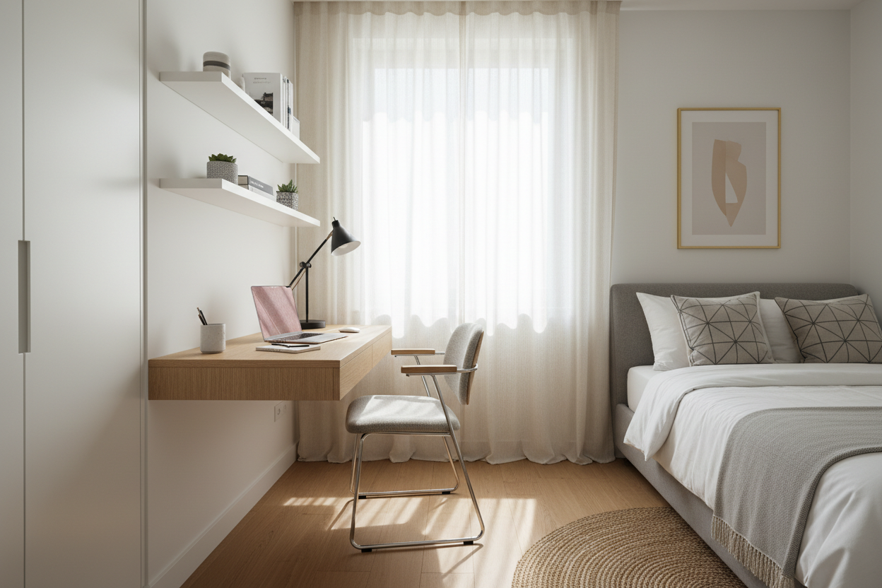 Desk in a Small Bedroom: How to Make Tight Layouts Work