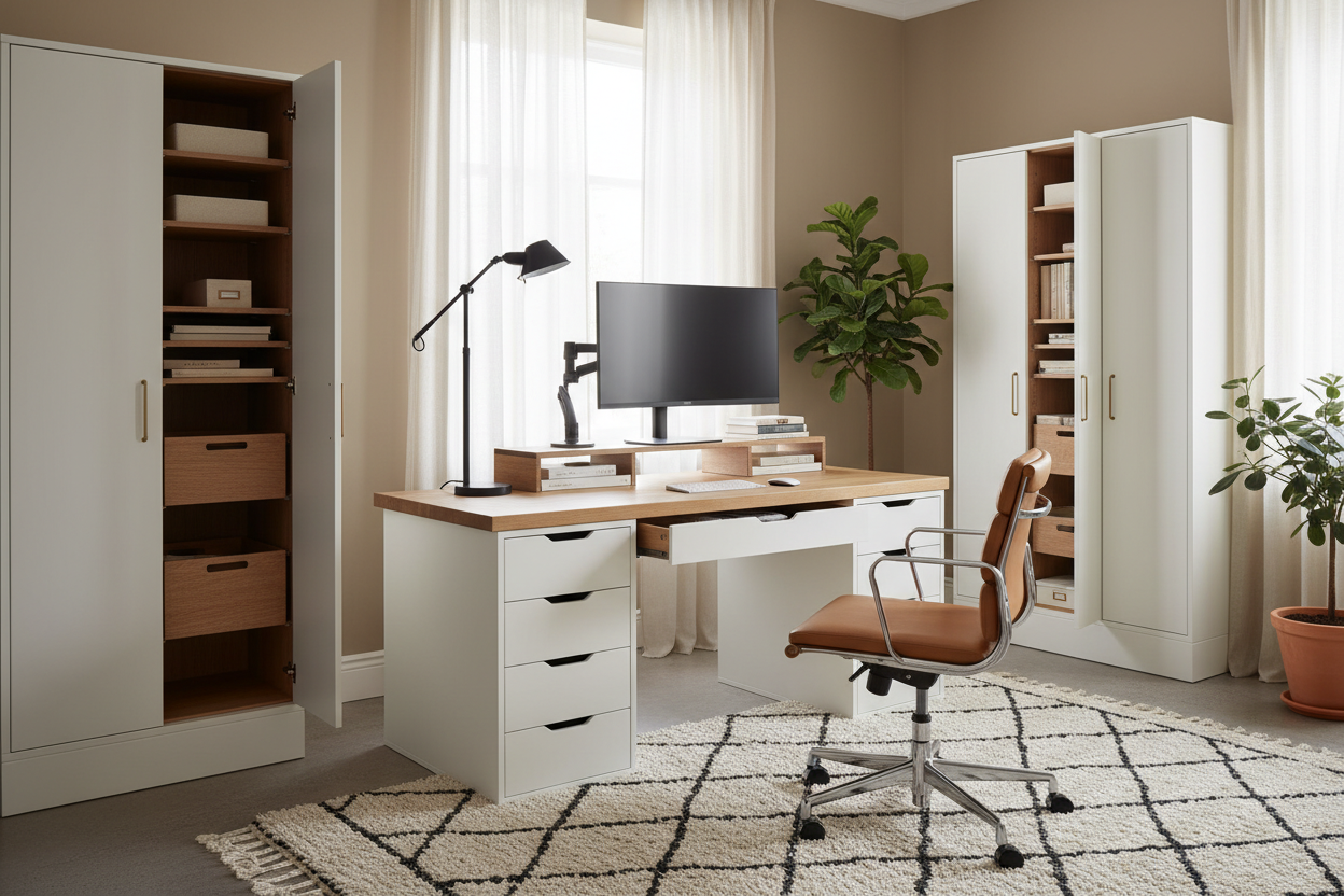 IKEA Desk with Storage: How to Make It Look Custom Built