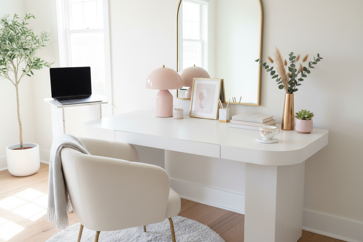 How to Style a Cute Desk Setup for a High-End Look