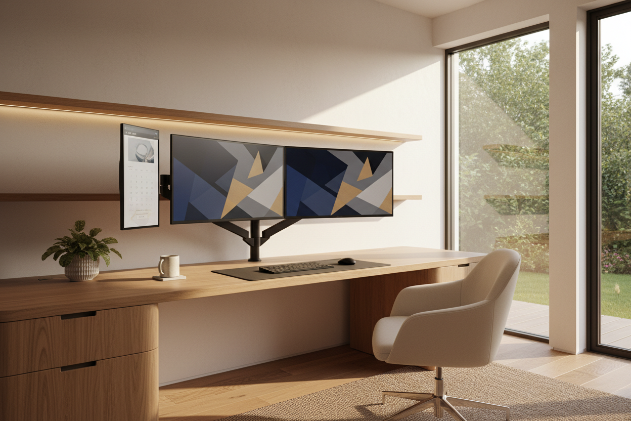 Office Monitor Setup: Styling Screens for a High-End Look