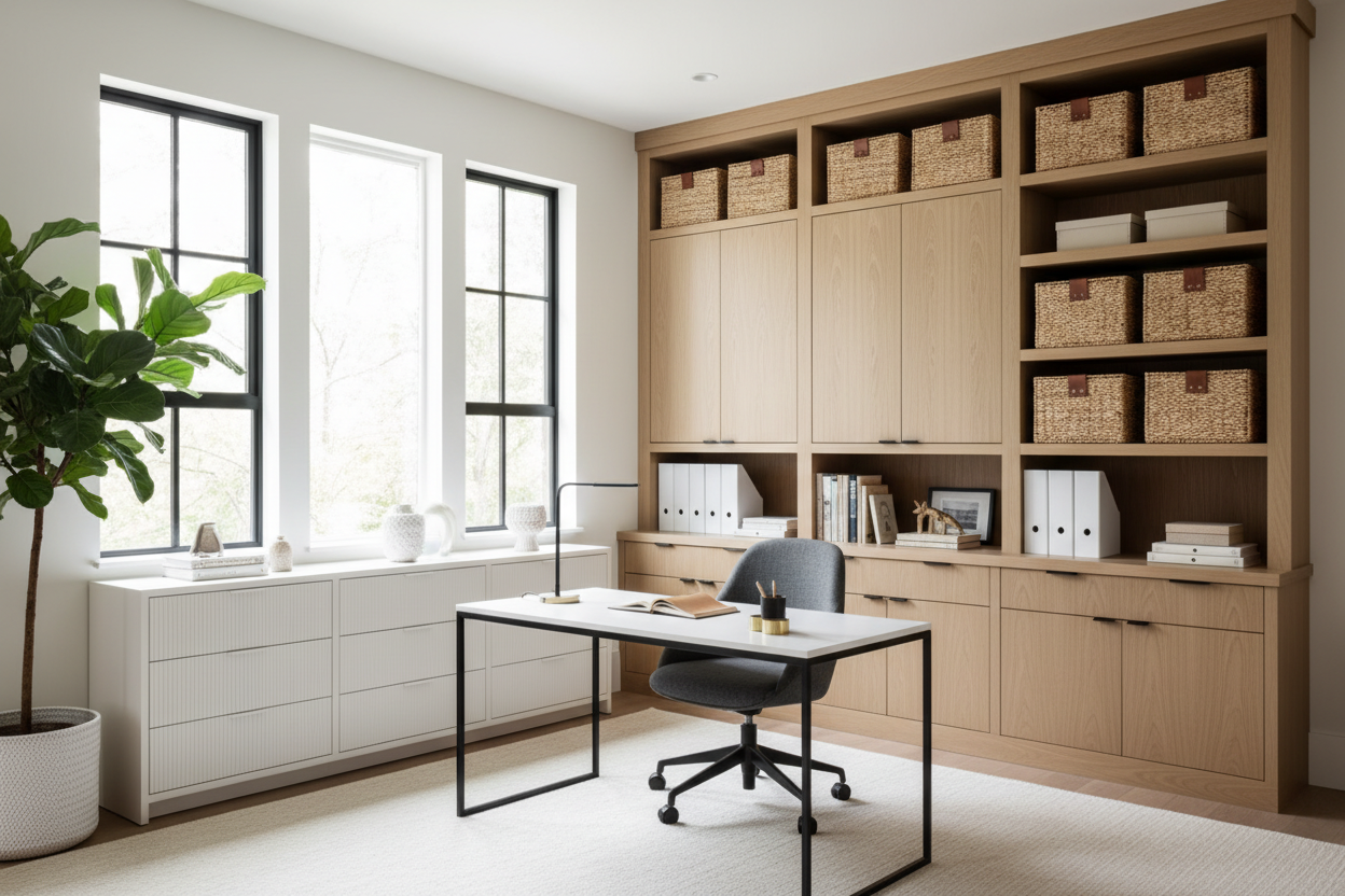 Filing Ideas for Home Office: How to Hide Clutter in Style