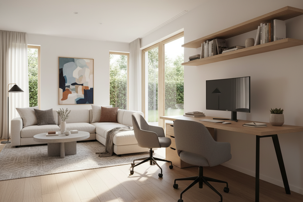 WFH Living Room Design: Stop Ruining Your Space With Bad Desks