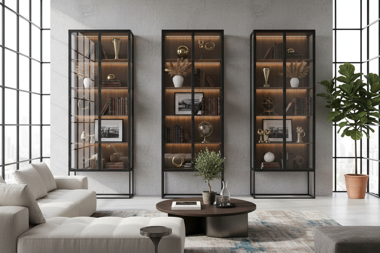 Styling Industrial Display Cabinets for a High-End Look
