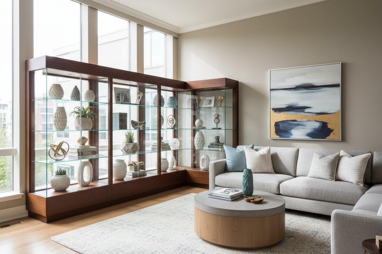L Shaped Display Cabinet: How to Style Awkward Corners